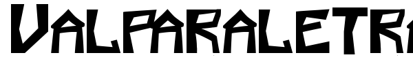 Valparaletra font