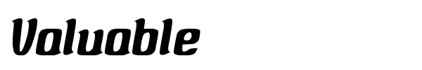 Valuable font