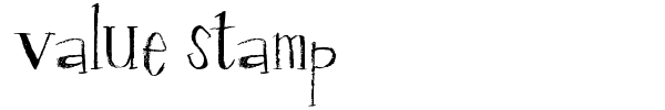 Value Stamp font