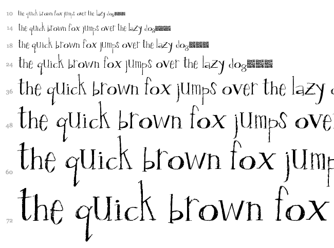 Value Stamp font waterfall
