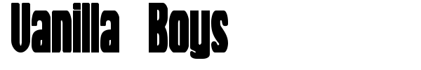 Vanilla Boys font