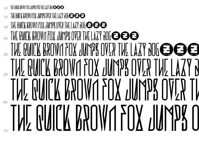 Variol font waterfall