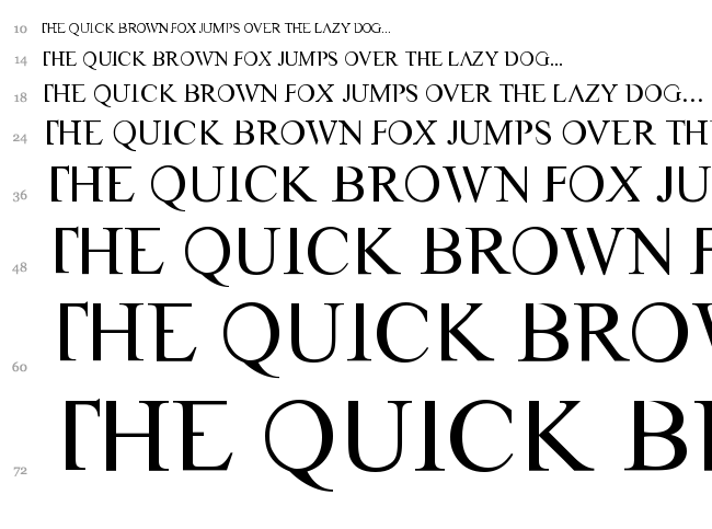 VAST Naked font waterfall