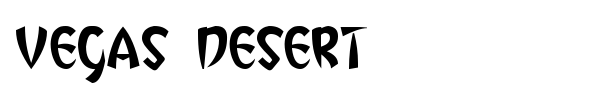 Vegas Desert font