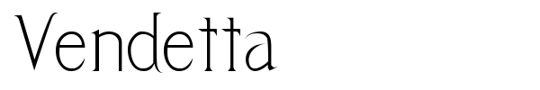 Vendetta font