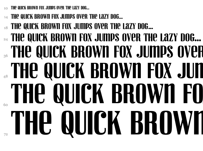 Vexler Slip font waterfall
