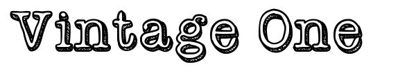 Vintage One font