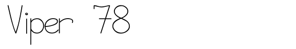 Viper 78 font preview