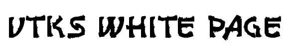 VTKS White Page font