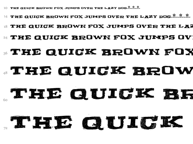 Wannabeme font waterfall