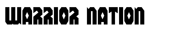 Warrior Nation font preview