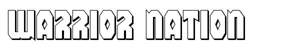 Warrior Nation font preview
