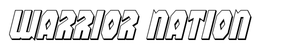 Warrior Nation font preview