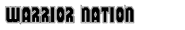 Warrior Nation font preview