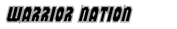 Warrior Nation font preview