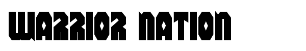Warrior Nation font preview