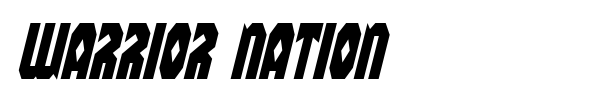 Warrior Nation font preview