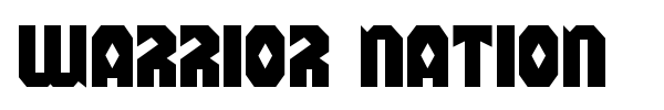 Warrior Nation font preview