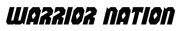 Warrior Nation font preview