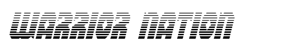 Warrior Nation font preview