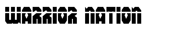 Warrior Nation font preview