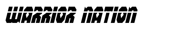 Warrior Nation font preview