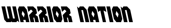 Warrior Nation font preview