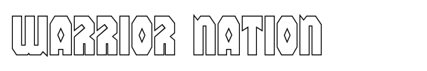 Warrior Nation font preview