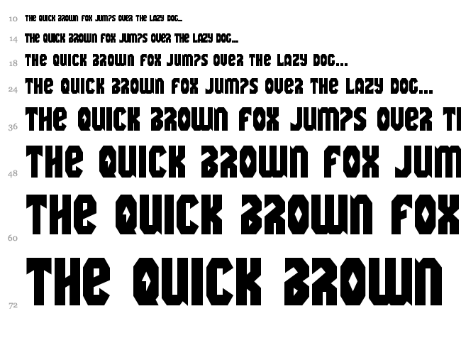 Warrior Nation font waterfall