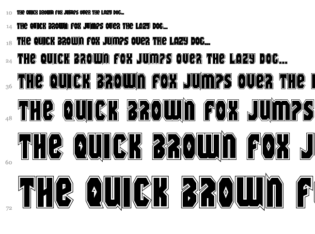 Warrior Nation font waterfall