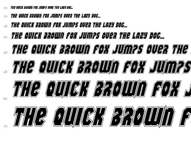 Warrior Nation font waterfall