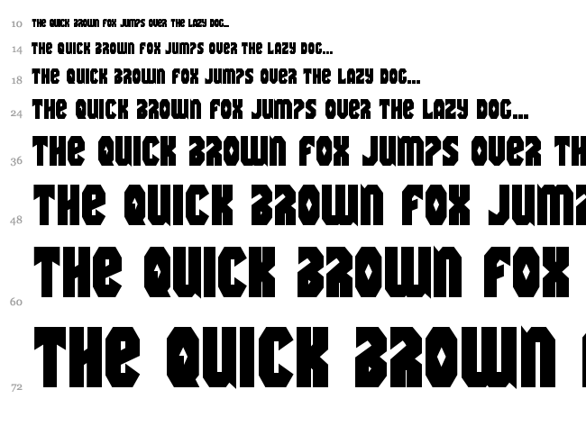 Warrior Nation font waterfall