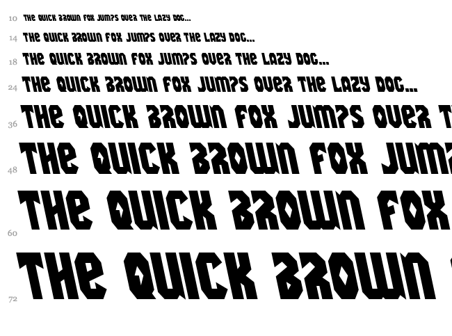 Warrior Nation font waterfall