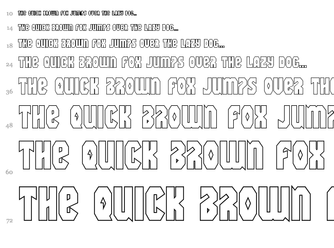 Warrior Nation font waterfall