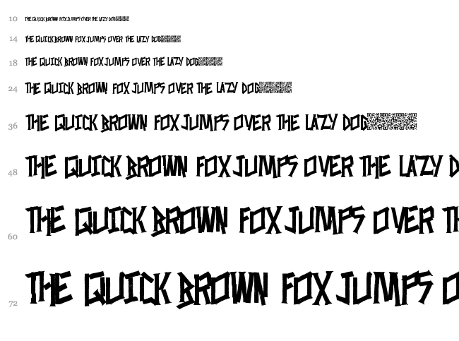 Waste Factory font waterfall