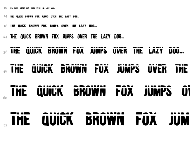 Waterline font waterfall