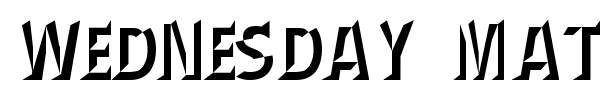 Wednesday Matinee font