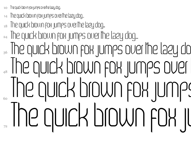 Wex font waterfall