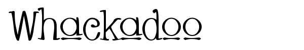 Whackadoo font