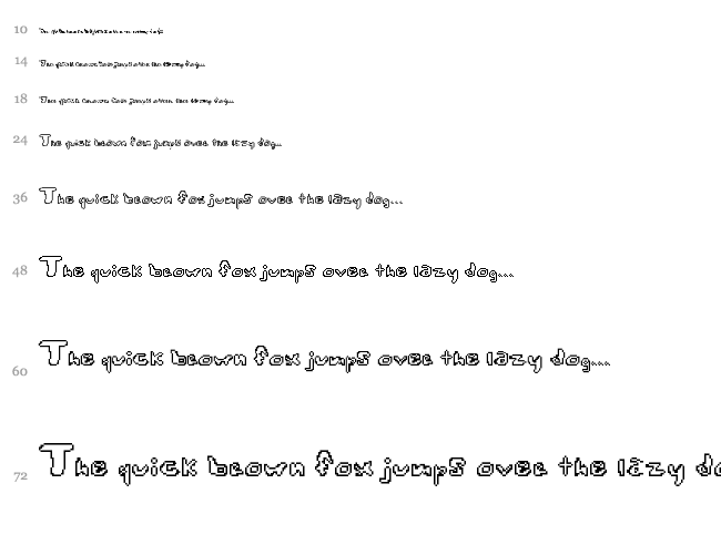 What a pity font waterfall