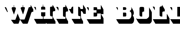 White Bold font