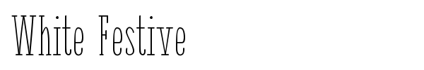 White Festive font