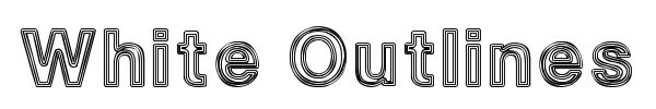 White Outlines font