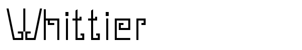 Whittier font preview