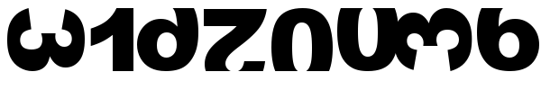 Widznumber Text 1 font