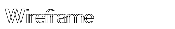 Wireframe font