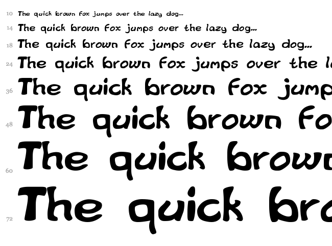 Wobbly font waterfall