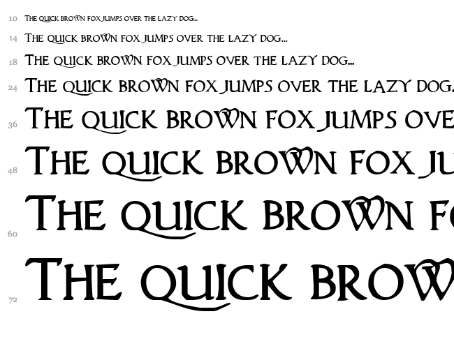 Woodgod font waterfall