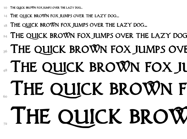 Woodgod font waterfall