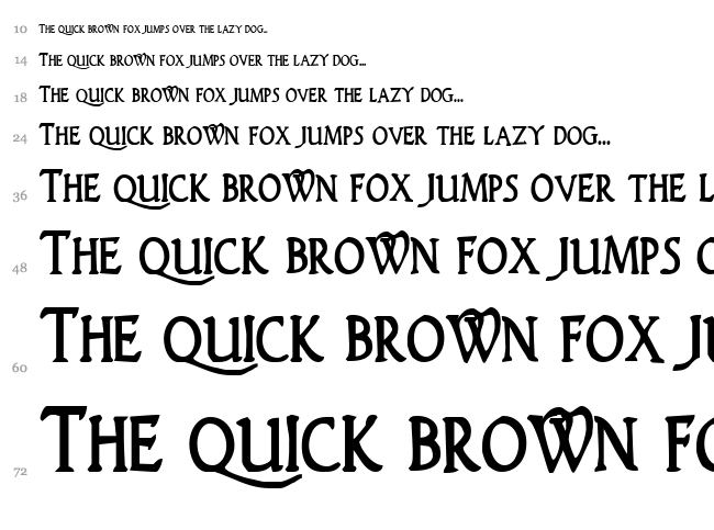 Woodgod font waterfall